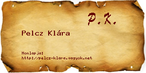 Pelcz Klára névjegykártya